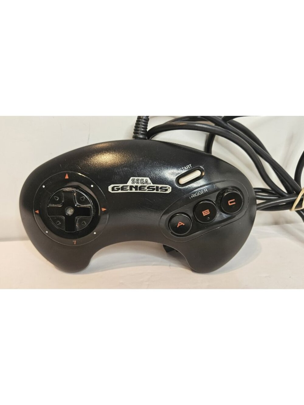 Sega Genesis 3 Button Controller Red Buttons Model No.1650 Tested
